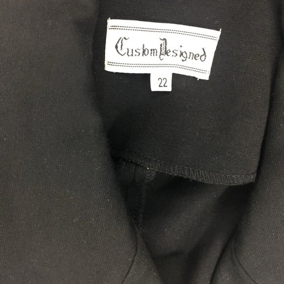 Women's Custom Design Hand Made Blazer Jacket Black &White Vintage SZ 22 / XXL - Picture 4 of 5